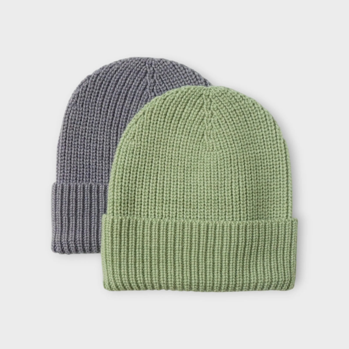 Wool & Alpaca Knit Beanie - Sage