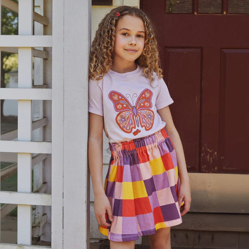 Checkered Twirl Skirt