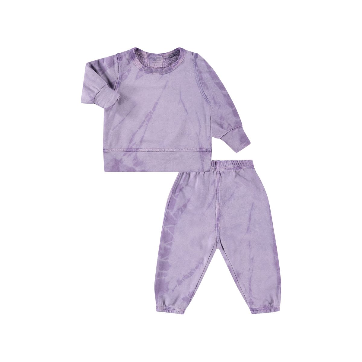 Fleece Tie Dye Loungewear Set in Lavender