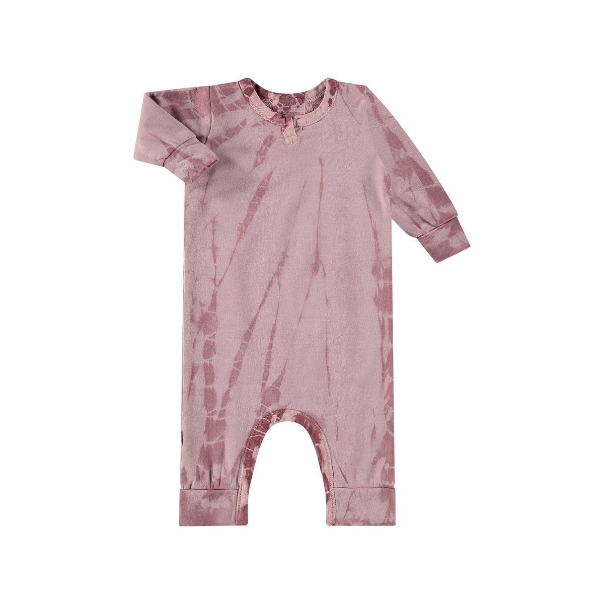Fleece Tie Dye Romper in Shell Pink