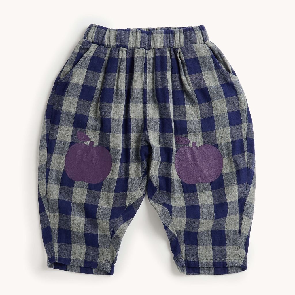 Zen Apple Check Barrel Leg Trousers