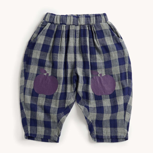 Zen Apple Check Barrel Leg Trousers