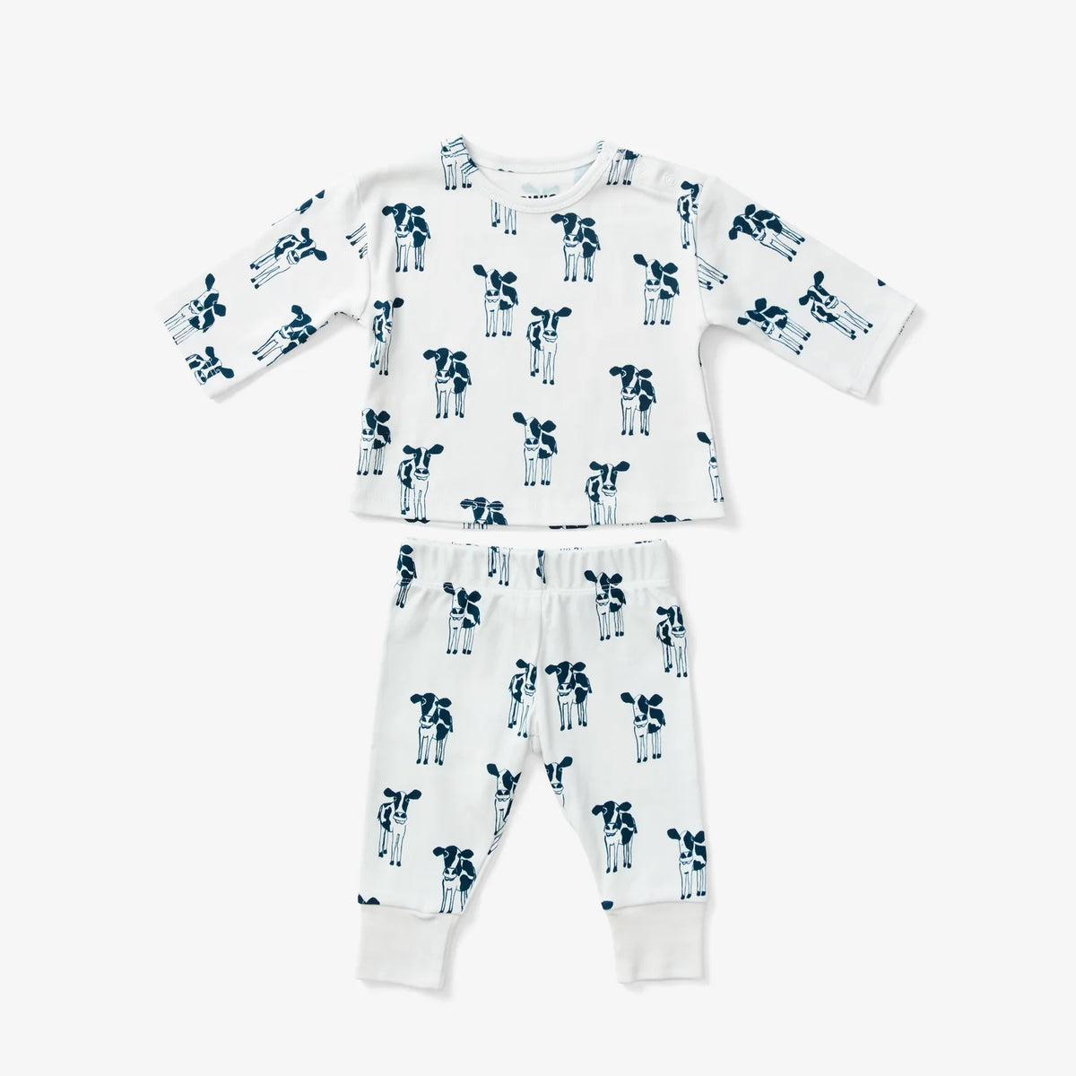 Baby Long Sleeve + Jogger  Set- Cow Print