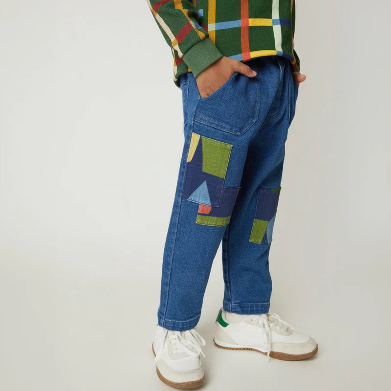Patched Denim Pant
