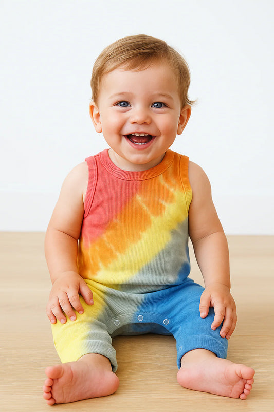 Ribbed Rainbow Tank Overall
