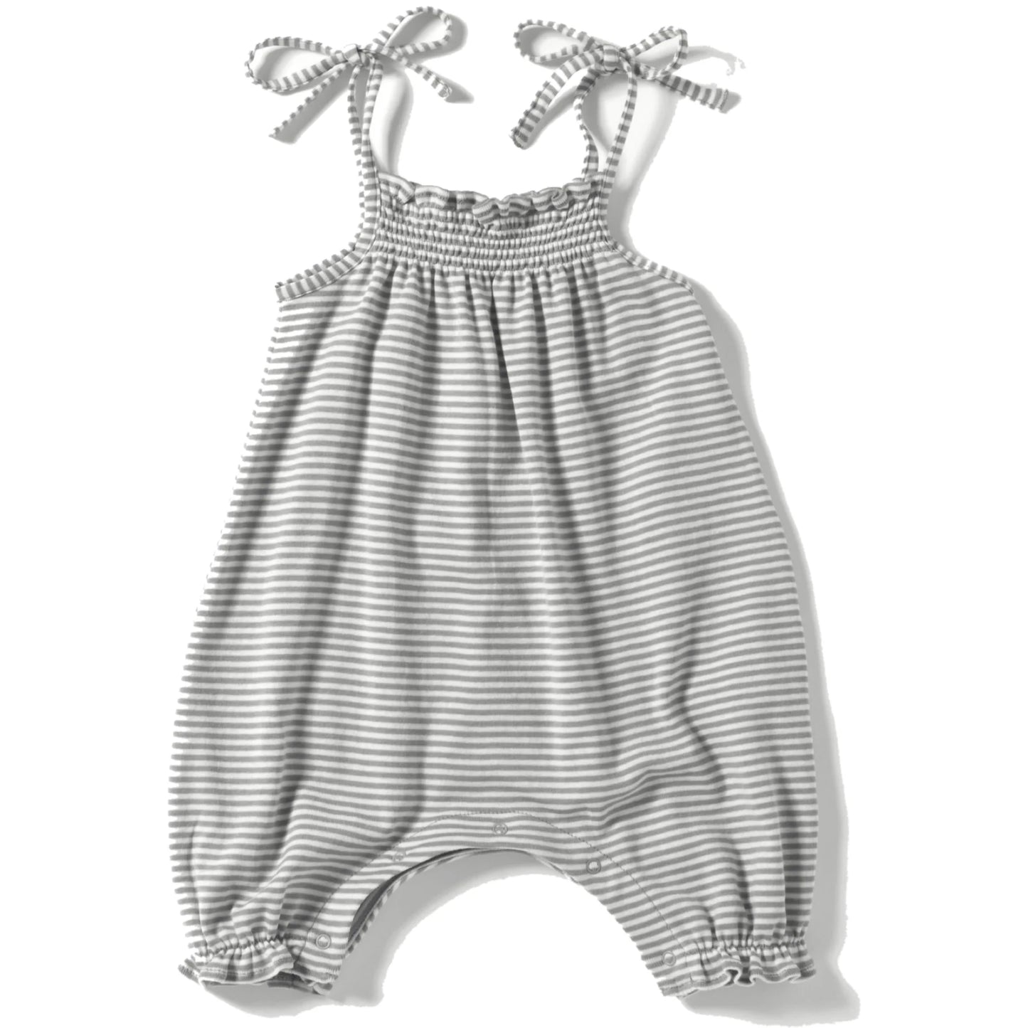 Petite Stripe Romper with Ties