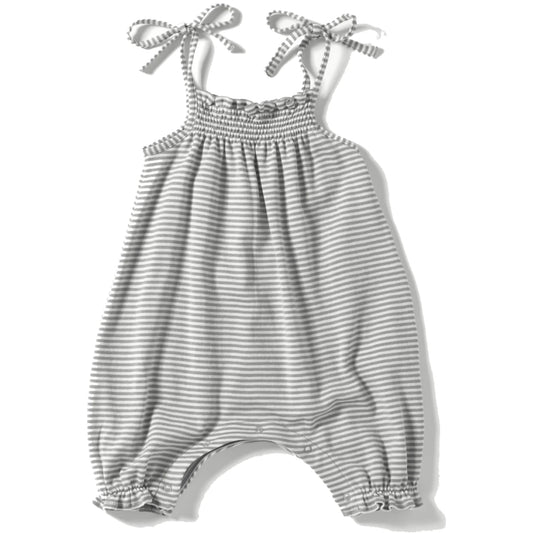 Petite Stripe Romper with Ties