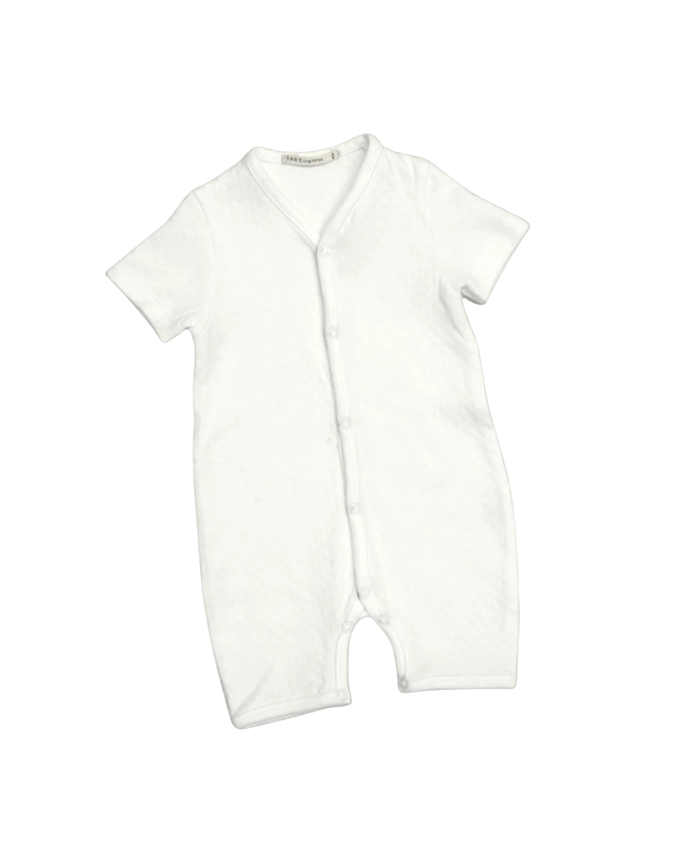 Pointelle Short Sleeve Coverall