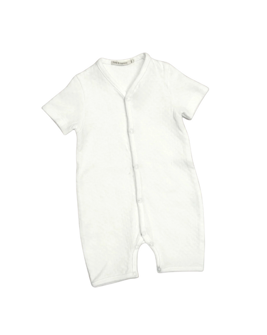 Pointelle Short Sleeve Coverall