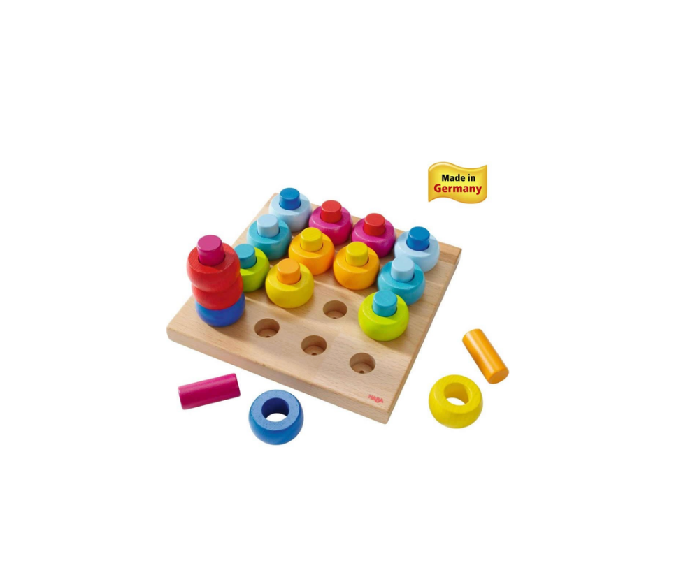 Rainbow Whirls Wooden Sorting Game