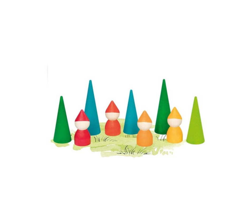 Wooden Gnome forest set