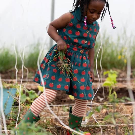 Apple Pinafore Dress