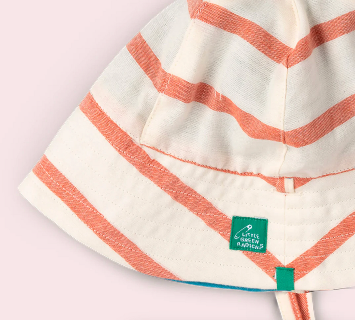 Red-Stripe Reversible Sun Hat
