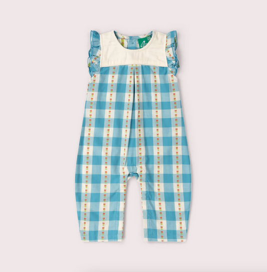 Blue Check Summer Romper