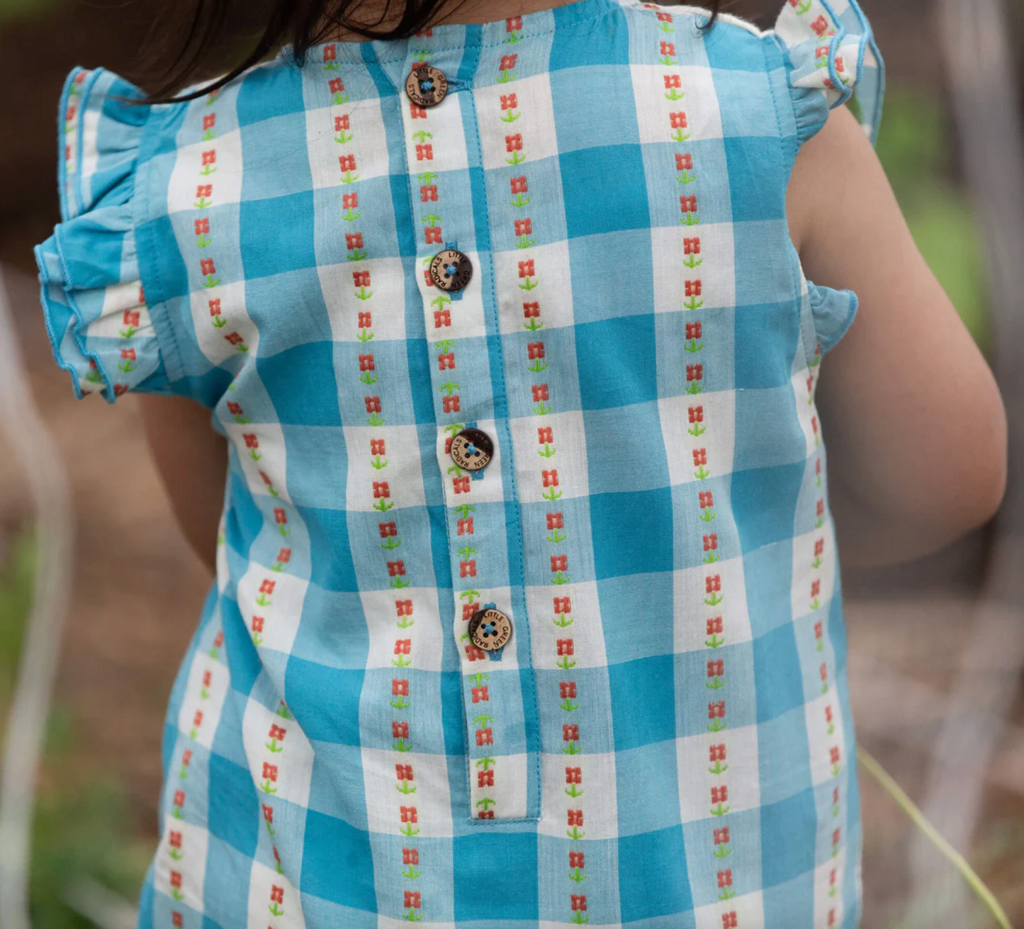 Blue Check Summer Romper