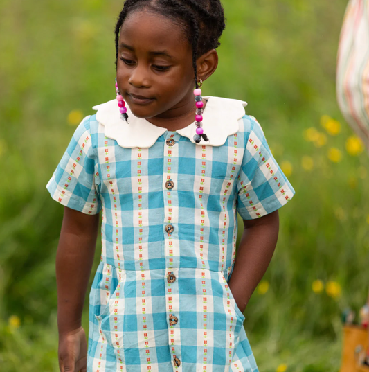 Blue Check Summer Dress