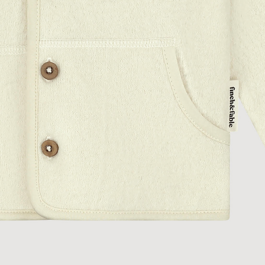 Wool Hooded Jacket in Milk