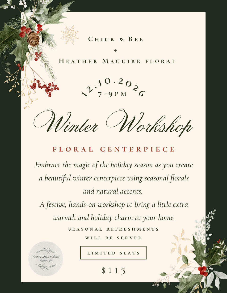 Winter Floral Workshop with Heather Maguire