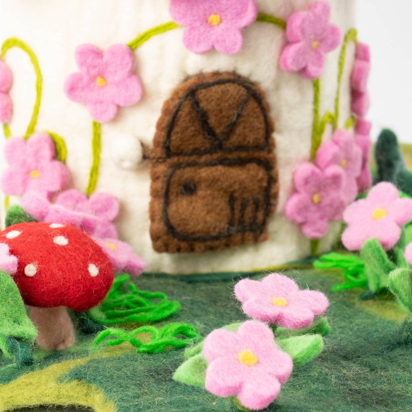 Felt Pink Fairy Cottage