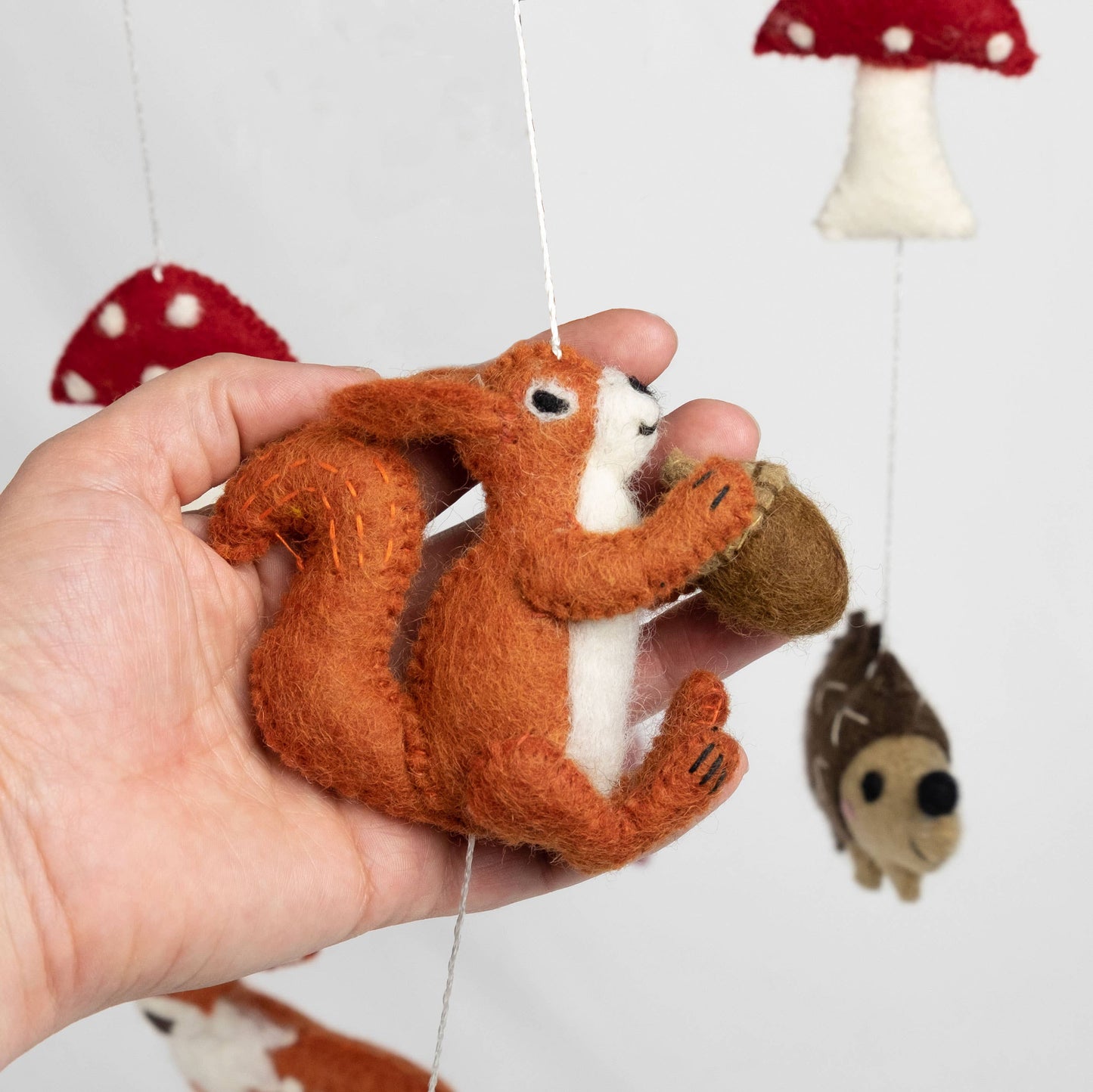 Forest Creatures Felted Mobile