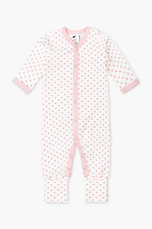 On the Go One-Piece- Pink Polka Dots