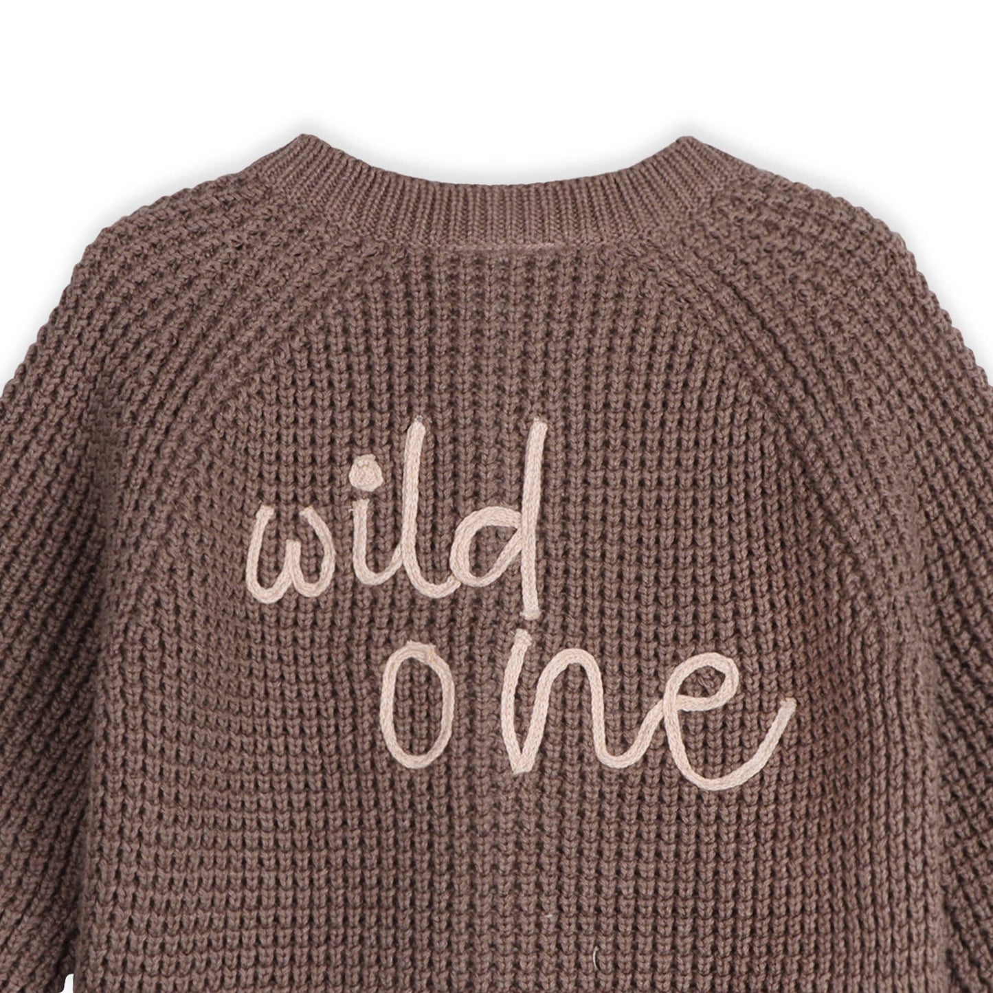 Wild One Embroidered Sweater Baby Cardigan