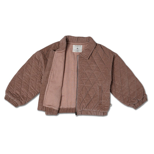 Quilted Bomber Corduroy Jacket