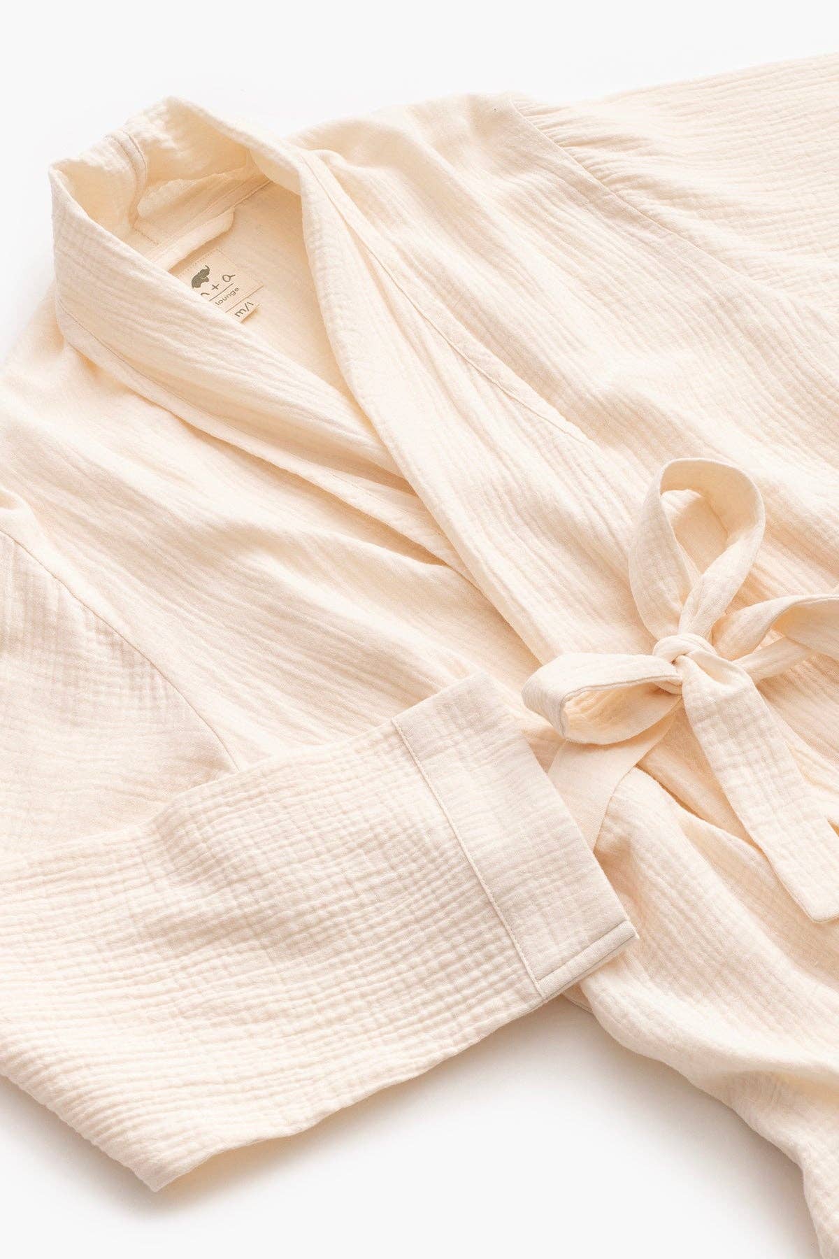Organic Gauze Robe- Cream