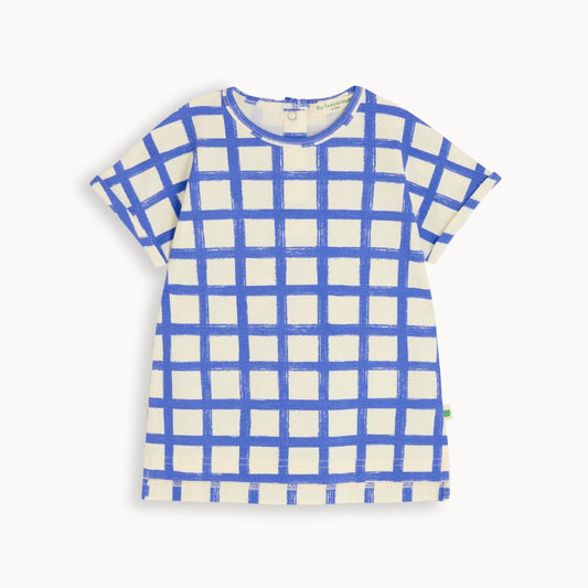 Santorini Blue Checker Tee