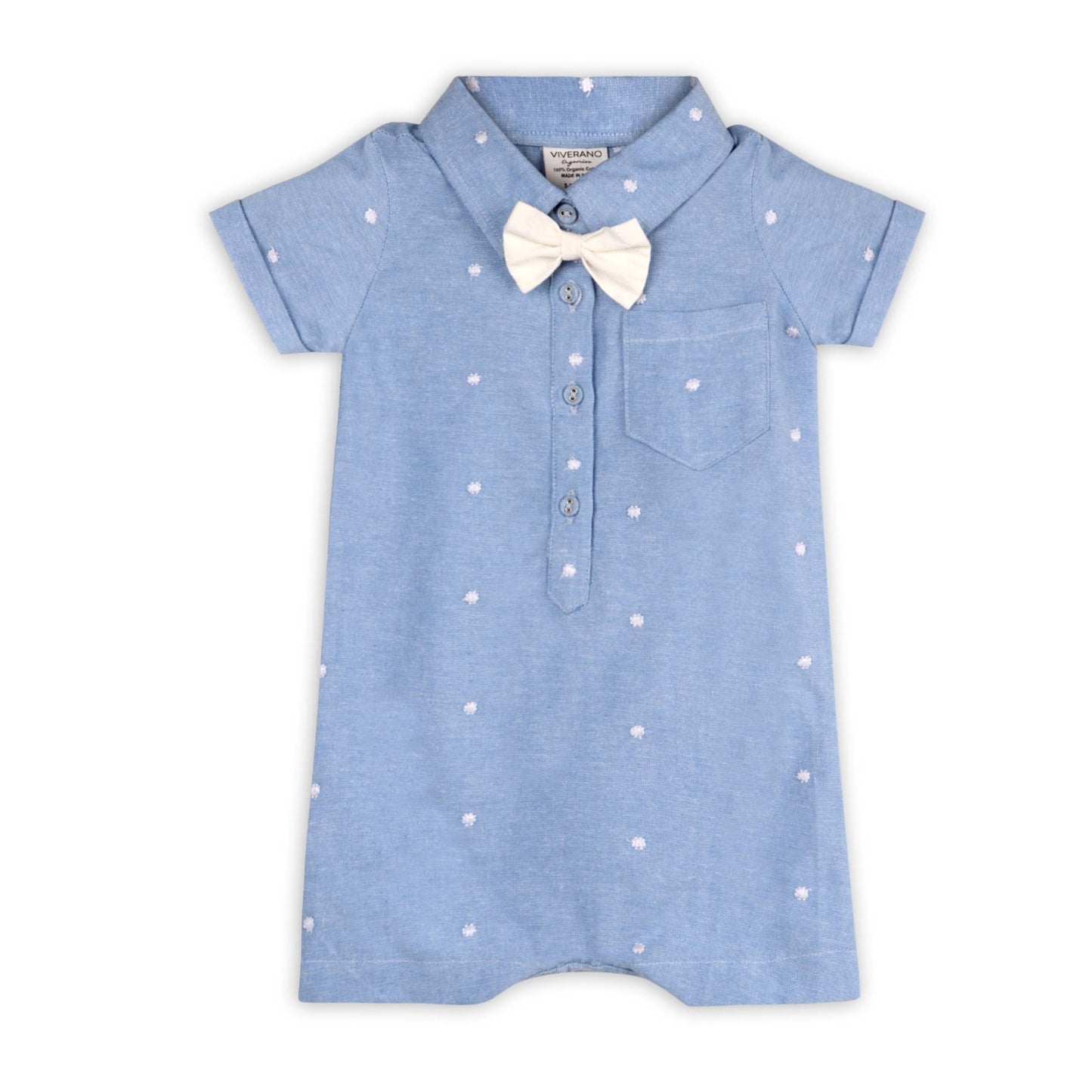 Dapper Chambray Baby Romper