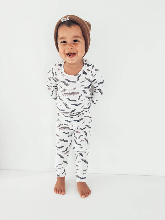 Halloween Bat Print Pajama Set