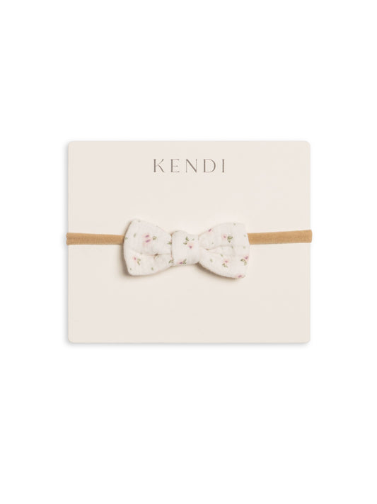 Muslin Dainty Bow - Camellia Floral