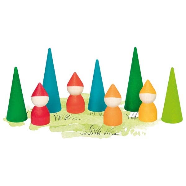 Wooden Dwarf forest set