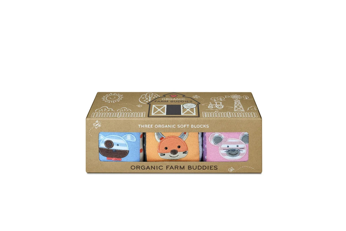Organic Farm Buddies Soft Block Set