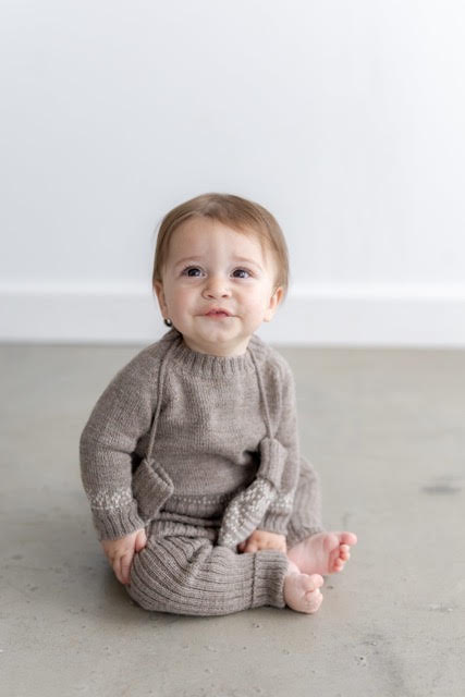 Baby Alpaca Fair Isle Knit Set for Baby