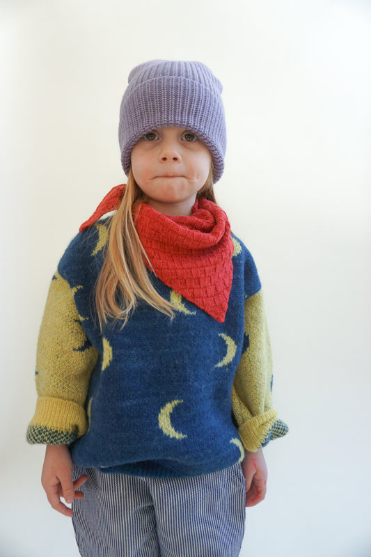 Wool & Alpaca Knit Beanie - Lilac