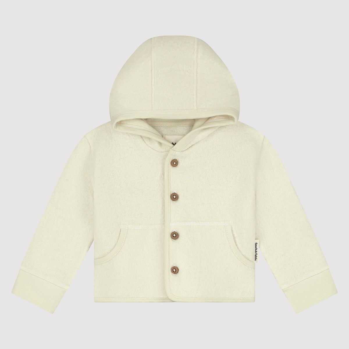 Wool Hooded Jacket in Milk