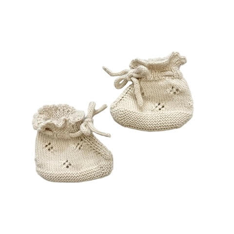Newborn Lace Stitch Bonnet & Booties Set
